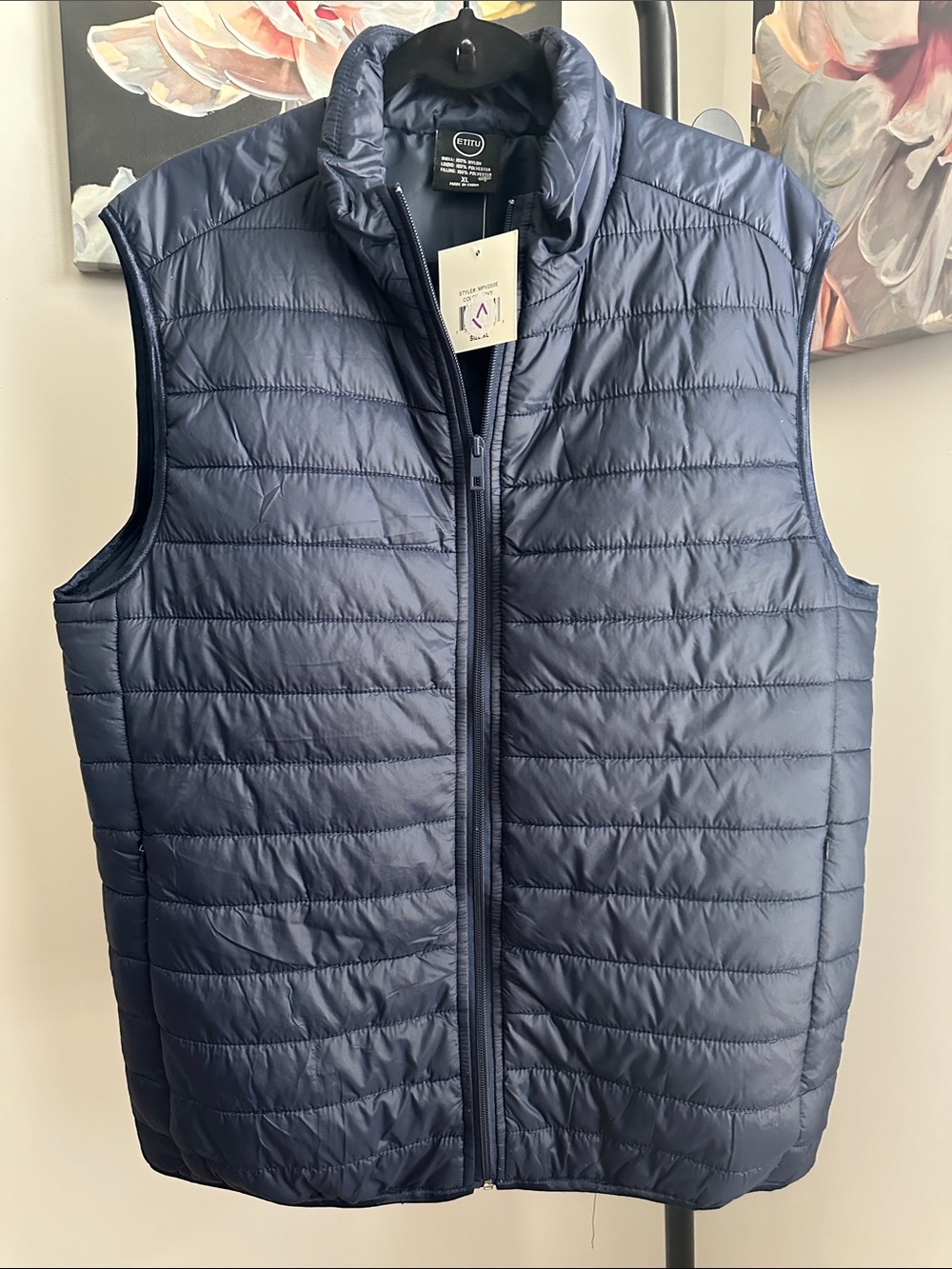 Men's Quilted Navy Vest